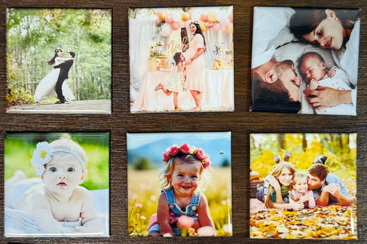 Mini Hive - 6 Custom 2"x2" photo magnets