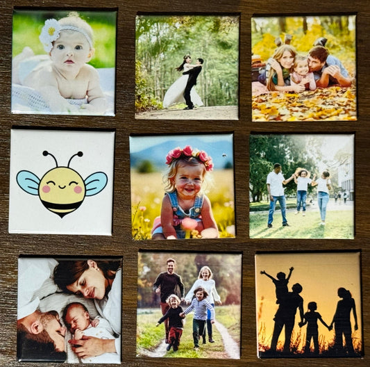 Memory Swarm - 9 Custom 2"x2" photo magnets